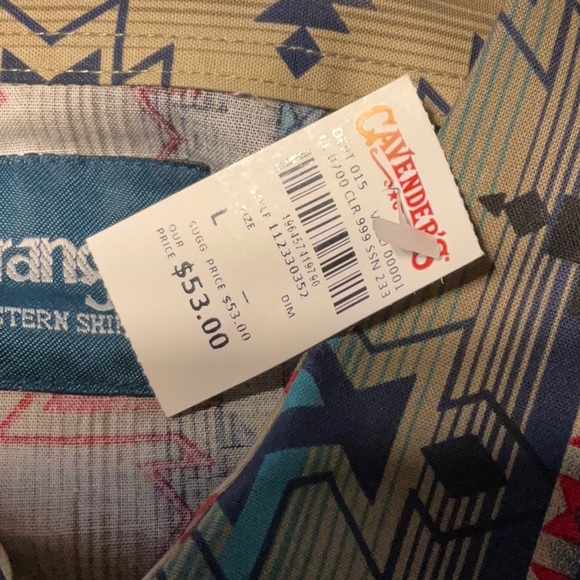 Men’s Wrangler Long Sleeve Pearl-snap Shirt - Picture 5 of 6